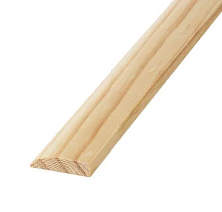 WM856 3/8 in. x 1-3/8 in. Clear Ranch Door and Window Stop Moulding