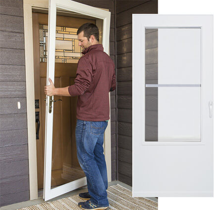 6 Panel Left-Hand Inswing Fiberglass Door With Vinyl Frame