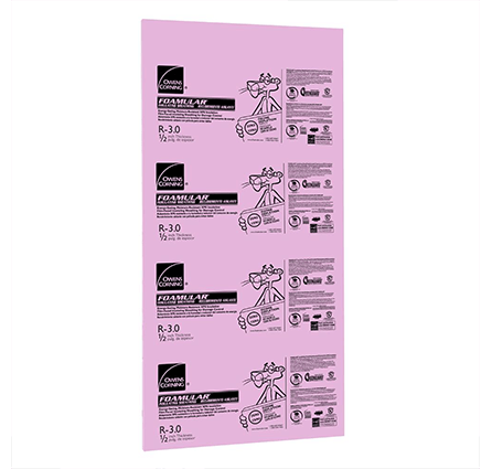 FOAMULAR 1/2 in. x 4 ft. x 8 ft. R-3 Square Edge Rigid Foam Board Insulation Sheathing