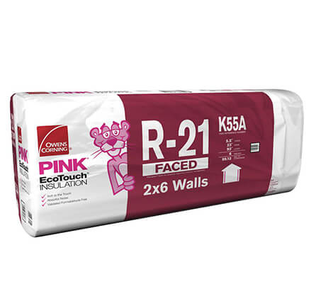 R-21 EcoTouch PINK Kraft Faced Fiberglass Insulation Batt 23 in. x 93 in.