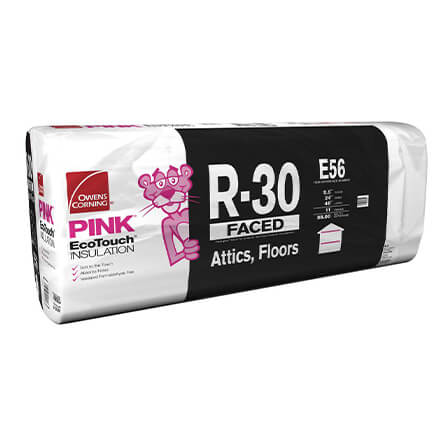 R-30 EcoTouch PINK Kraft Faced Fiberglass Insulation Batt 24 in. x 48 in.