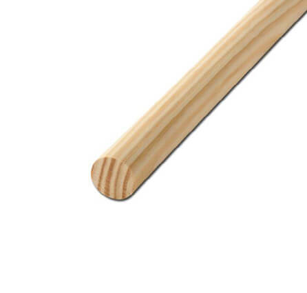  WM233 1-1/4 in. Clear Full Round Moulding (Closet Rod)