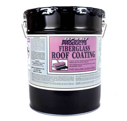 Black Fibered Roof Coating Asphalt Products 5 Gallon Bucket