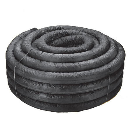 6 in. Perforated Coil Pipe Black 100 ft.