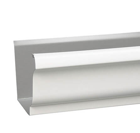 5 in. White K-Style Aluminum Gutter 10 ft. Length 