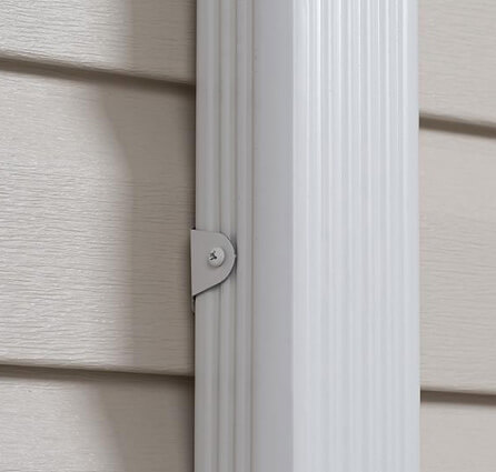 White Aluminum Downspout Clip