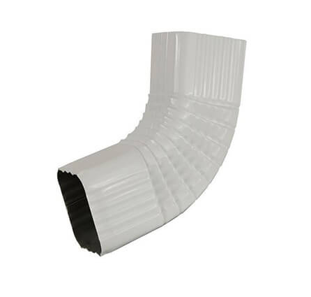 2 in. x 3 in. White Aluminum Downspout B Elbow